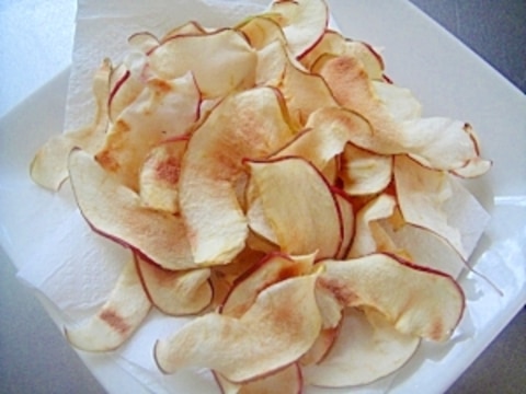 ワンコ用 レンジでりんごチップス